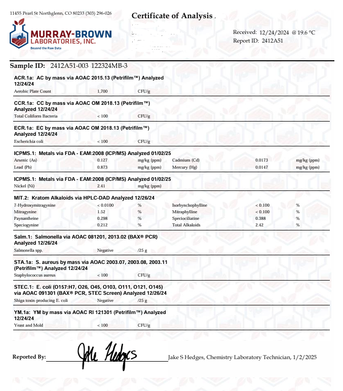 Jubi Maeng Da Kratom Vegetable Capsules - 3 Strains | Energy, Focus & Calm