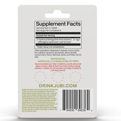 Jubi 7OH Advanced Kratom Tablets 18mg - Precise, Portable 7-Hydroxymitragynine
