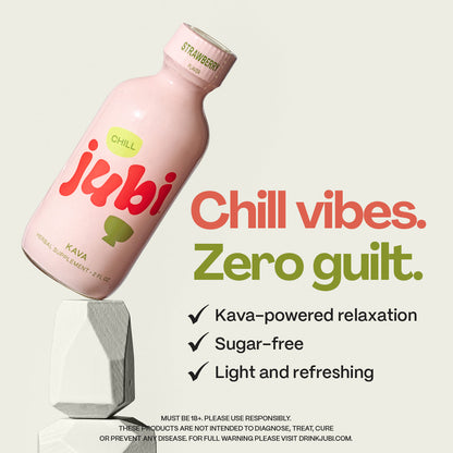 Jubi Strawberry Chill Kava Shot — The Natural Relaxation Shot That Actually Works