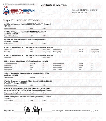 Jubi Maeng Da Kratom Vegetable Capsules - 3 Strains | Energy, Focus & Calm