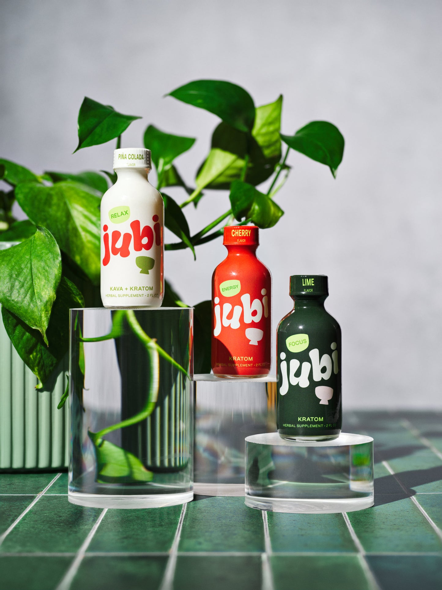 Jubi Kratom & Kava Trial Pack — Energy, Focus & Relax Shots (3-Pack)