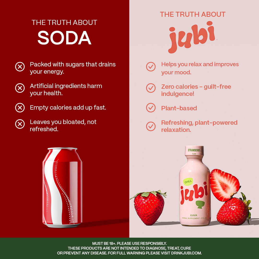 Jubi Strawberry Chill Kava Shot — The Natural Relaxation Shot That Actually Works