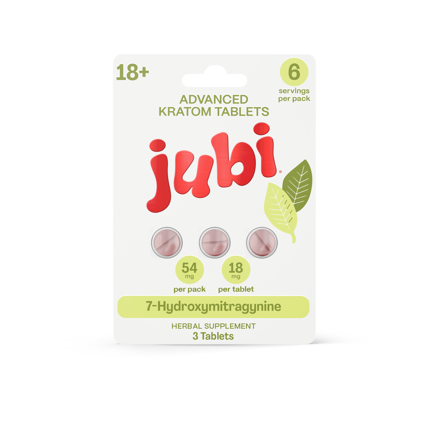 Jubi 7OH Advanced Kratom Tablets 18mg - Precise, Portable 7-Hydroxymitragynine