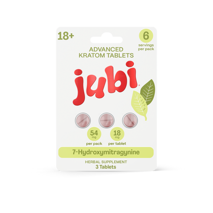 Jubi 7OH Advanced Kratom Tablets 18mg - Precise, Portable 7-Hydroxymitragynine