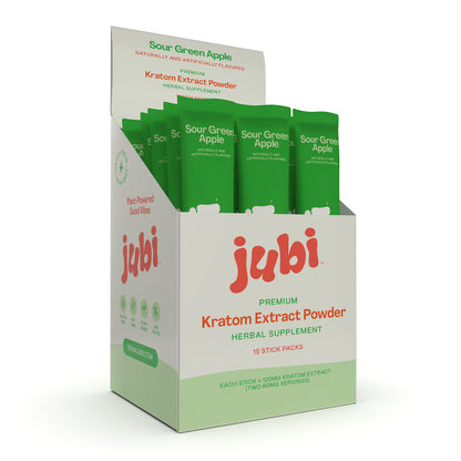 Jubi Kratom Stick Packs - 120mg Mitragynine | 5 Flavors | Mix & Sip