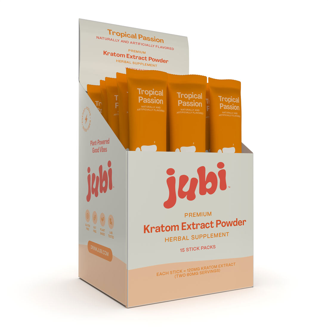 Jubi Kratom Stick Packs - 120mg Mitragynine | 5 Flavors | Mix & Sip