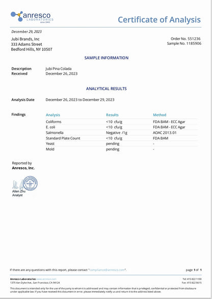 Jubi Piña Colada Relax Shot - Kava & Kratom Relaxation Shot