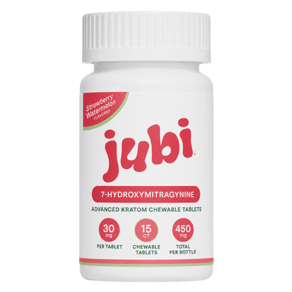 🎁 Jubi 7-Hydroxymitragynine Chewable Tablets – 15CT | Strawberry Watermelon | 30MG Per Tablet | 450MG Total(100% off)