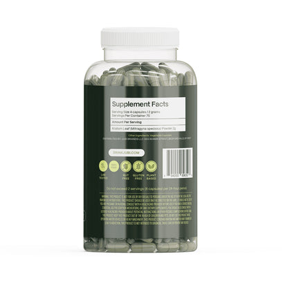 Jubi Maeng Da Kratom Vegetable Capsules - 3 Strains | Energy, Focus & Calm